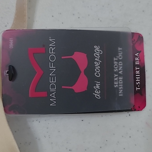 NWT Maidenform Cream Lace Underwire Demi Coverage Bra size 34D - Picture 3 of 9